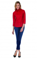 Damesblouse Milano stretch, navy (L/40)