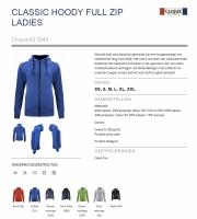 Hoody Classic Lady full zip CL (S)