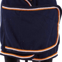 Fleecedeken HB  Dutch Crown 400gr, navy (oranje koord)