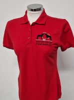 Polo met borst- en ruglogo, rood, dames XXL/44